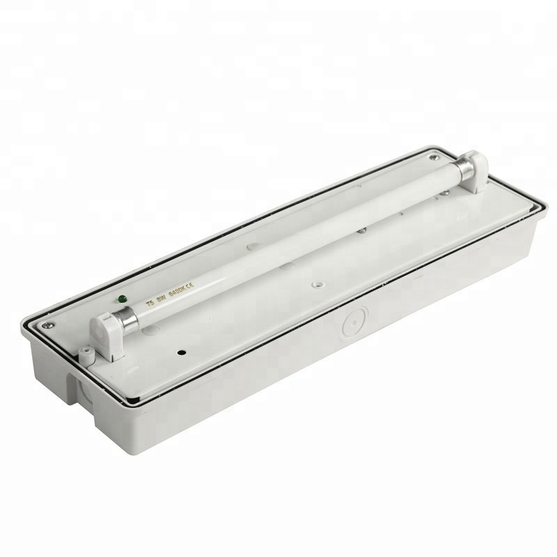 IP65 T5 8W Fluorescent Emergency Bulkhead Light