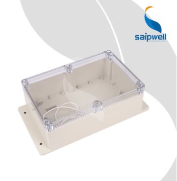 SAIP/SAIPWELL 230*150*87 Wholesale Clear Cover Electrical ABS Waterproof Explosion proof Plastic Junction Box with Ears