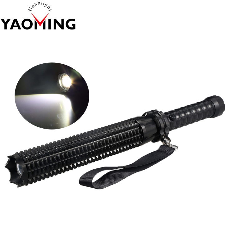 Super Bright Handle Torch Police Military Tactical Self Defense Flashlight with High Quality LED