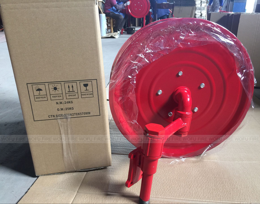 swing type 3/4*30m EN pvc fire hose reel with plastic nozzle