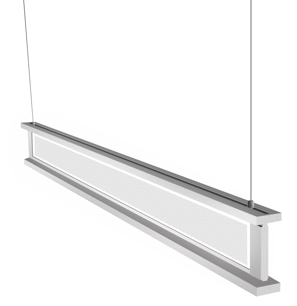 Three side light emit led linear pendant light