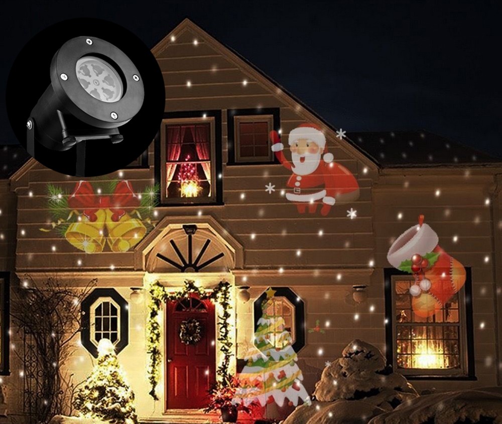 Outdoor 12 Pattern Projector Lights Waterproof LED Christmas Decoration Light