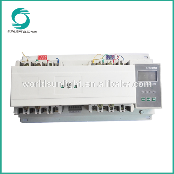 Sunlight type CB grade 63A 100A 225A 400A 630A 800A 400V 3 phase 4P Automatic changeover switch