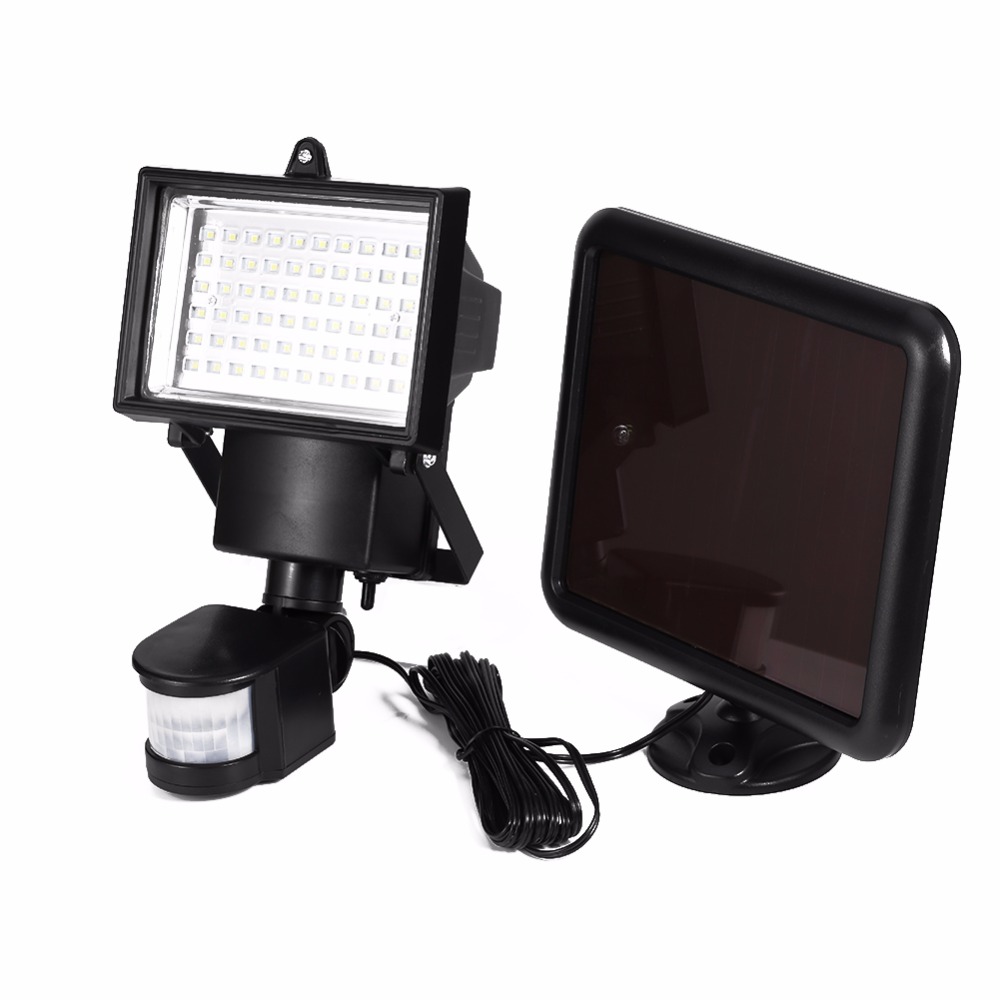 2019 Aisle Pathway Emergency Illumination Street 60 LED PIR Motion Sensor Yard Wall Solar Light Outdoor Garden Security Lamp