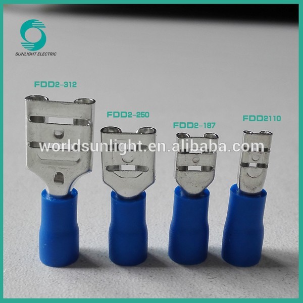 Flame Retardant PVC (Polyvinyl Chloride) FDD series insulated female disconnector cable electrical terminal connector