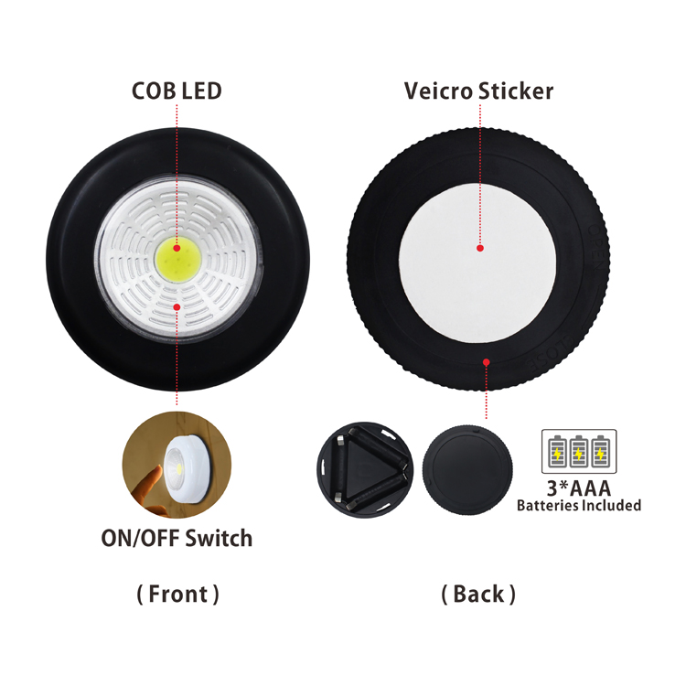 Cheap Price On-Off Switch COB Led Mini Tap Night Lights For Anywhere