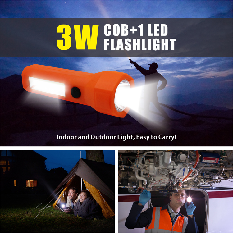 High Quality 220 Lumens Portable Ultra Bright Cob Led Flashlight