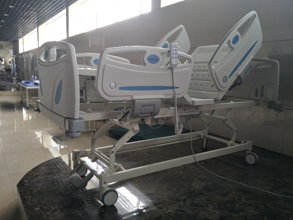 Electric ABS plastic hospital bed with 3 function