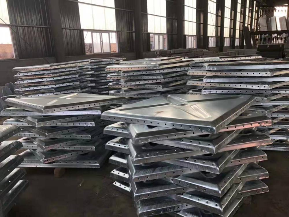 1000cbm galvanized water tank concrete support elevated water tank galvanized steel panel water tank