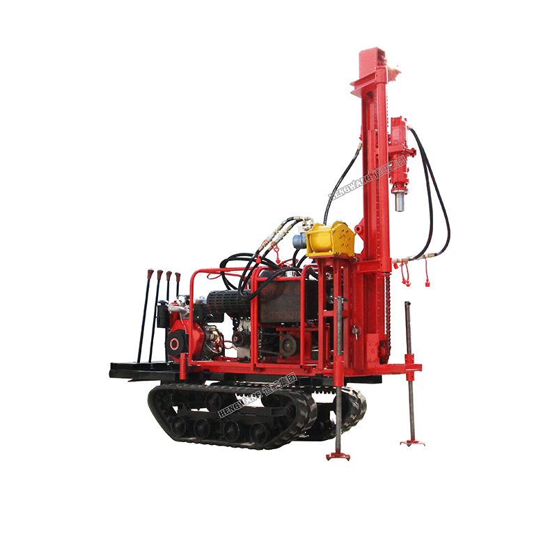 30 meters fast drilling air compressor integrated tracked dth drilling machine