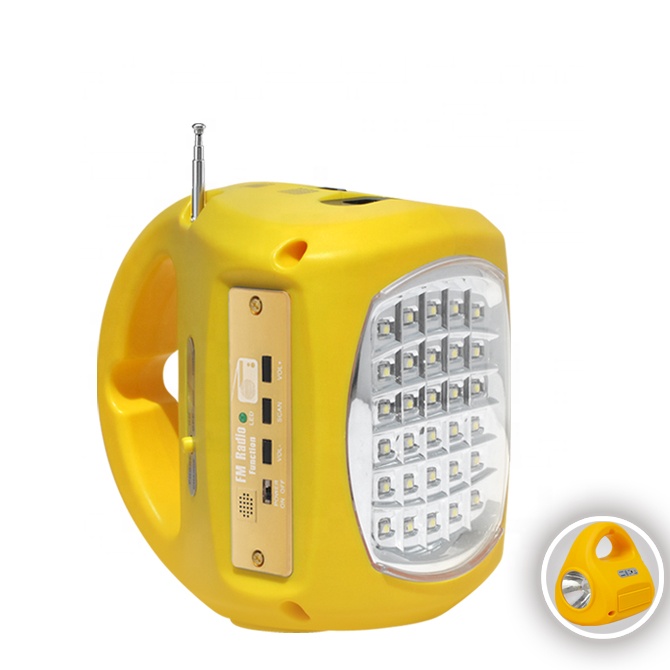 multifunction solar smd led searching light with fm radio