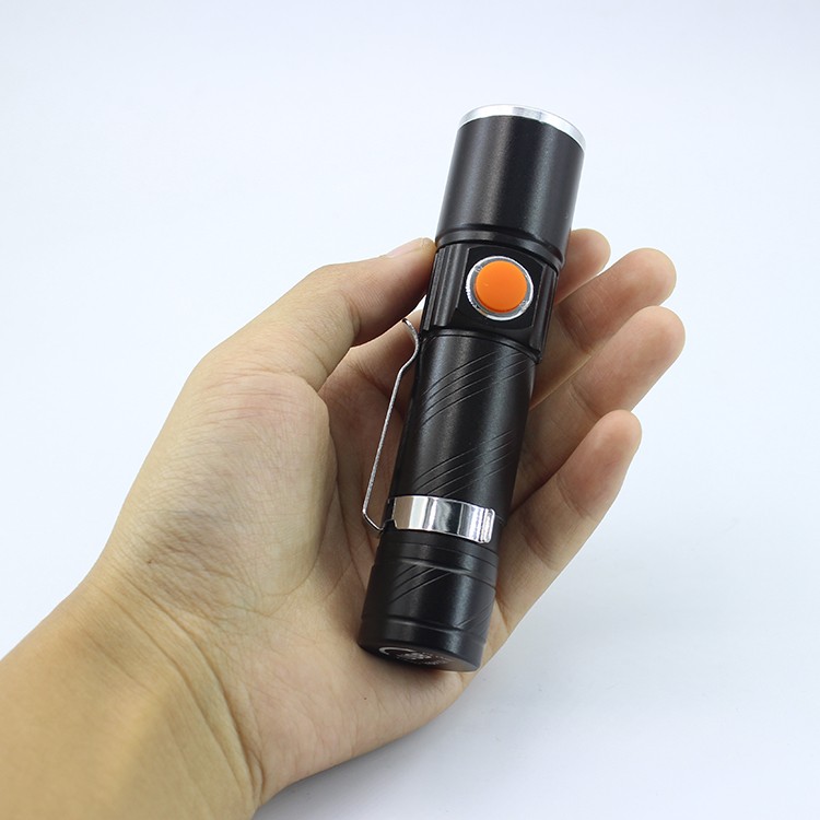 Mini Torch Aluminum Built in Battery USB Direct Charge Rechargeable Led Torch Light