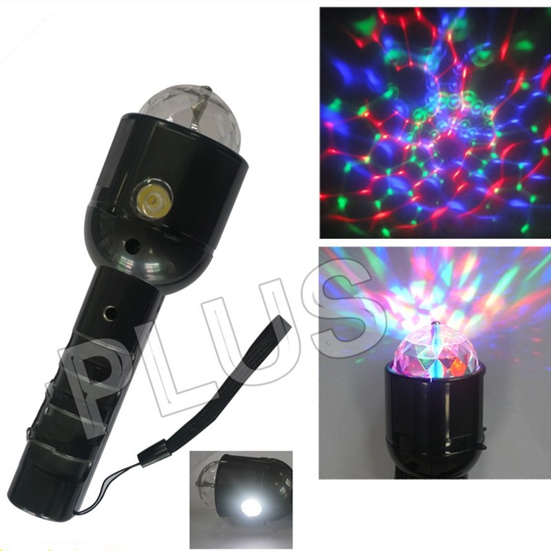 Crystal ball RGB LED outdoor light with flashlight full color DC5V