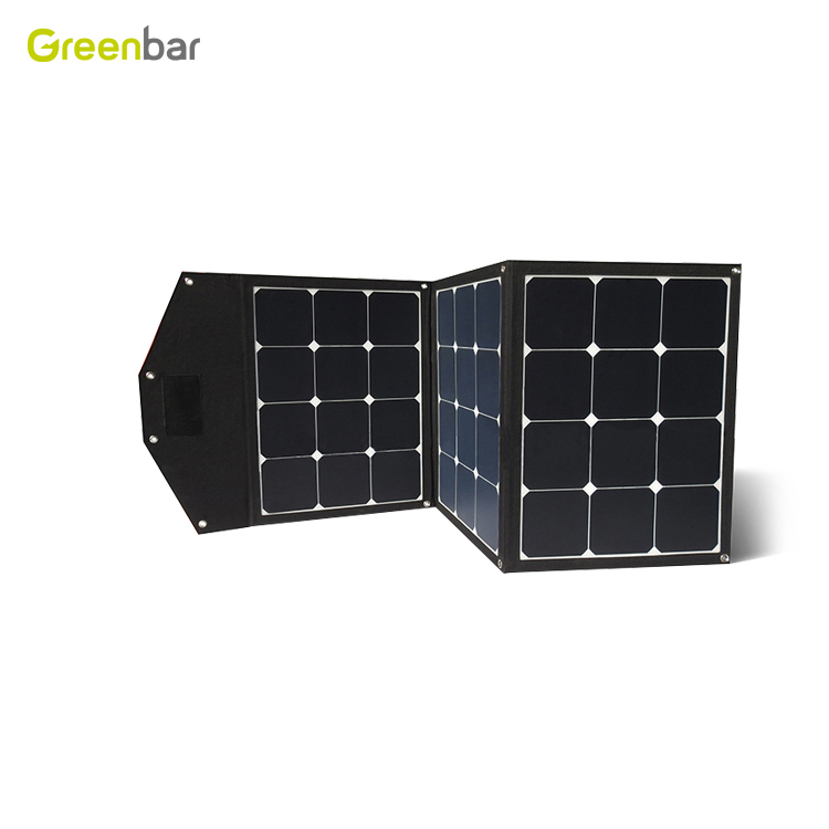 High conversion rate sunpower 18V 120W portable folding solar panel for camping