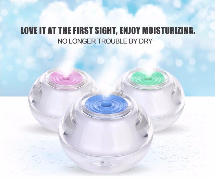 New Arrival Ultrasonic Crystal Cool Mist Humidifier With Led Light