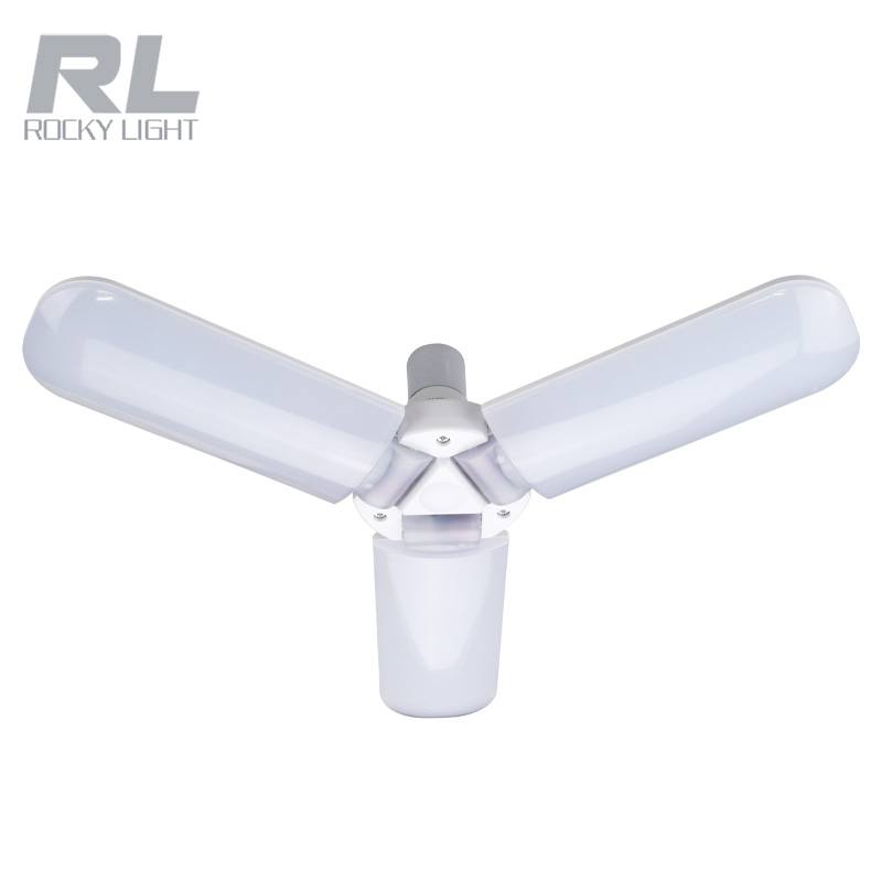 RL energy saving bulb High Bright Foldable Fan Blade Light E27 Base 3000K 6500K