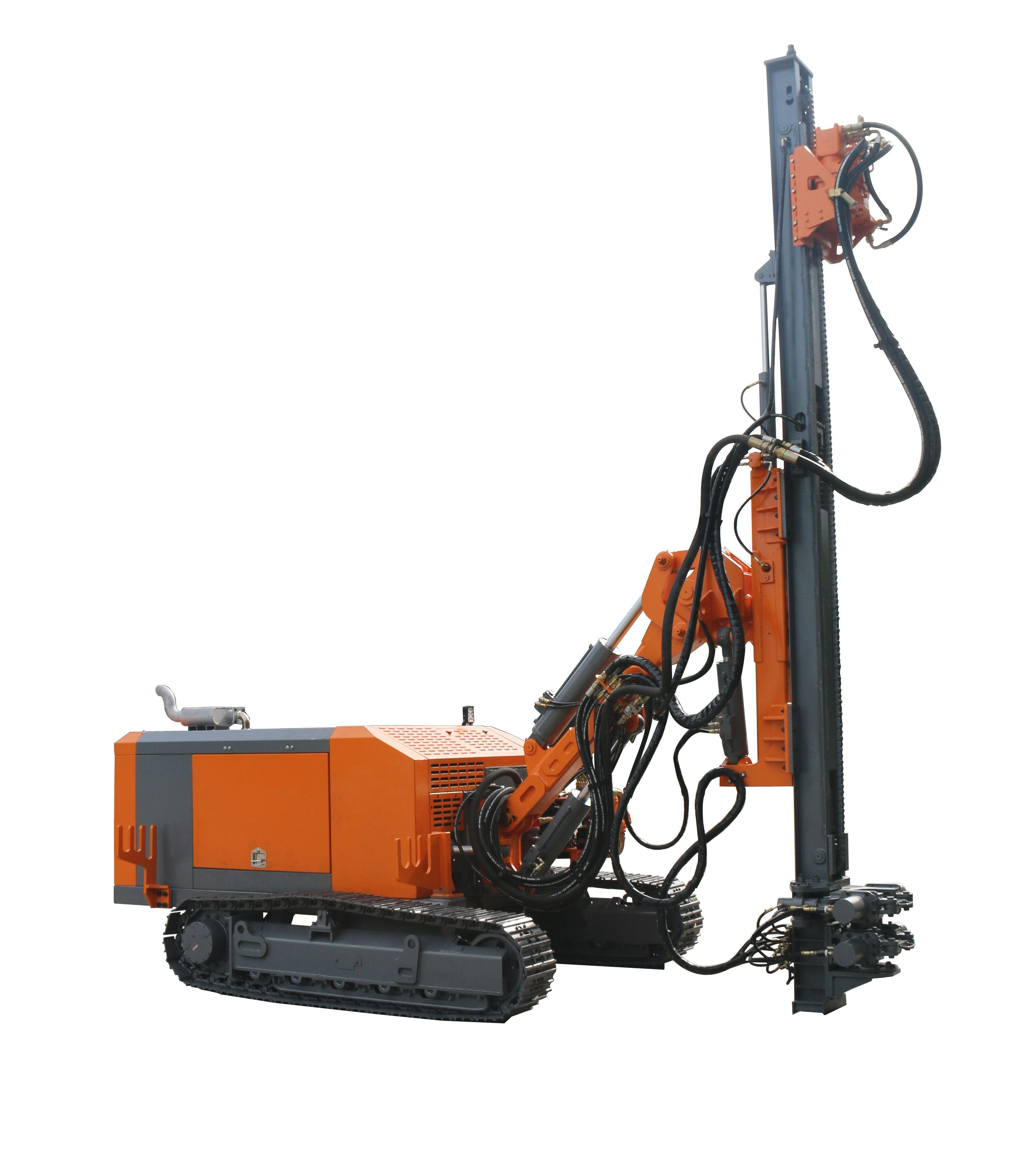 Hard rock DTH  crawler-mounted hydraulic water well drilling rig machine