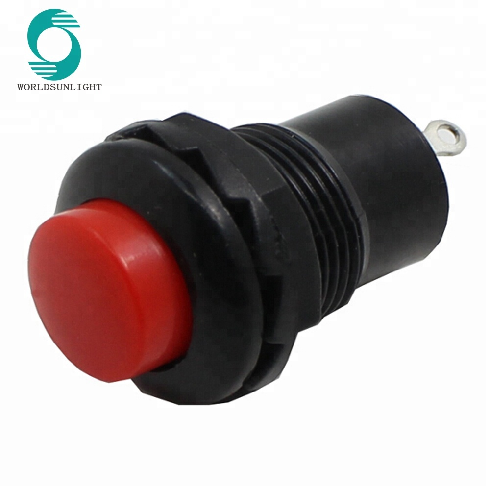 PBS-42B Diameter 12.4mm AC 250V 1A 125V 3A 2 Pins SPST Pushbutton push button reset switch