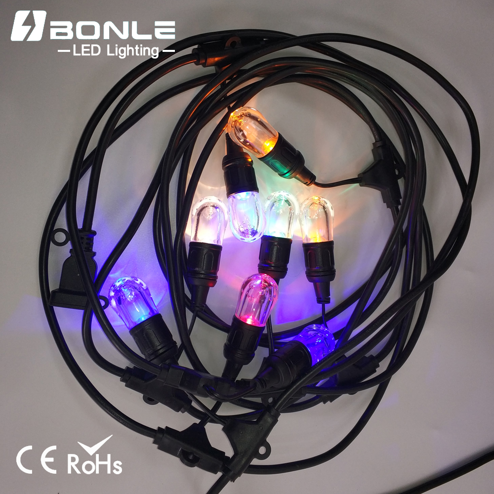 Outdoor Weatherproof Commercial Grade Led String Light With Hanging Sockets Weatherproof Technology