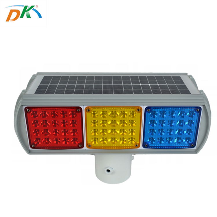 DK led high quality IP65 outdoor traffic roadway solar led strobe  light