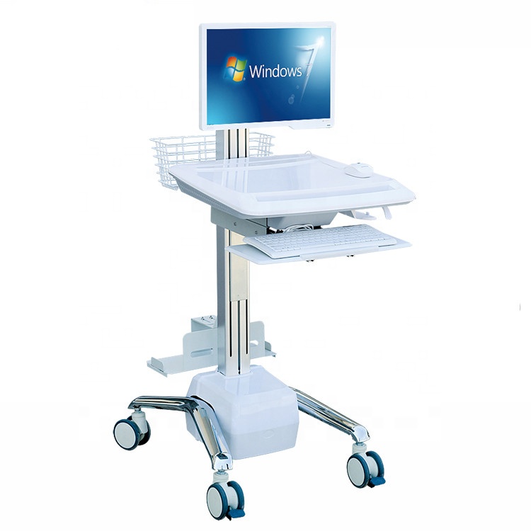 High quality medical computer trolley for sale mobile working station