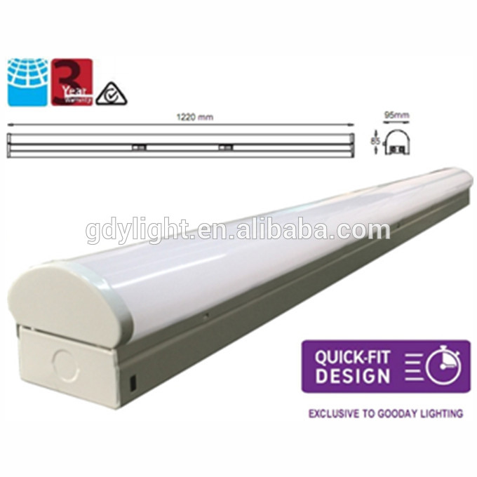 4ft 40w 0-10v dimmable led batten light anti cossosive led fittings with emergency battery lighting and motion sensor