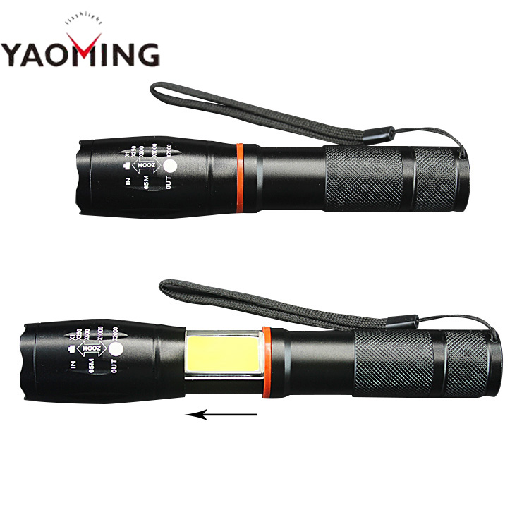 Multifunction Aluminum Magnet Zoom Emergency Power Style Self Defense High Power Cob Tactical led Torch Flashlight