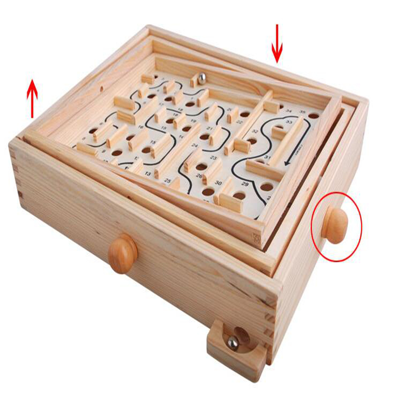 Latest Wooden Toys Pinball Maze Board Game Kids Toy Wood Puzzle Magic Cube Family Games Children Desktop Decoration