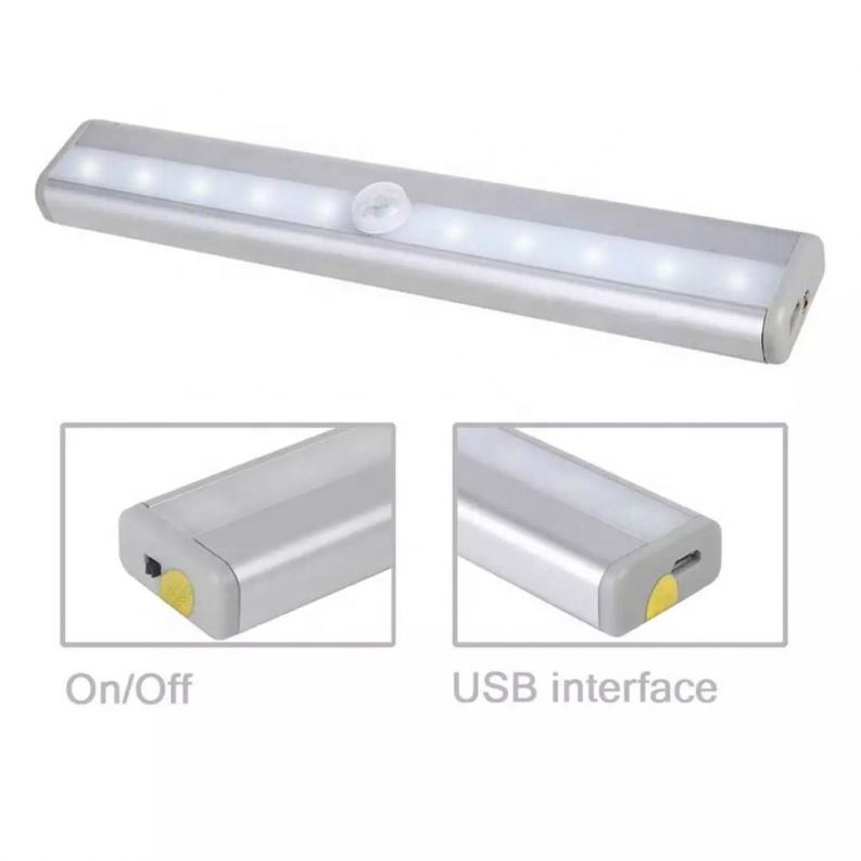 Amazon Portable Battery PoweredPIR Wireless Lamp Stick Bar wardrobe Light motion sensor closet Light LED under cabinet light