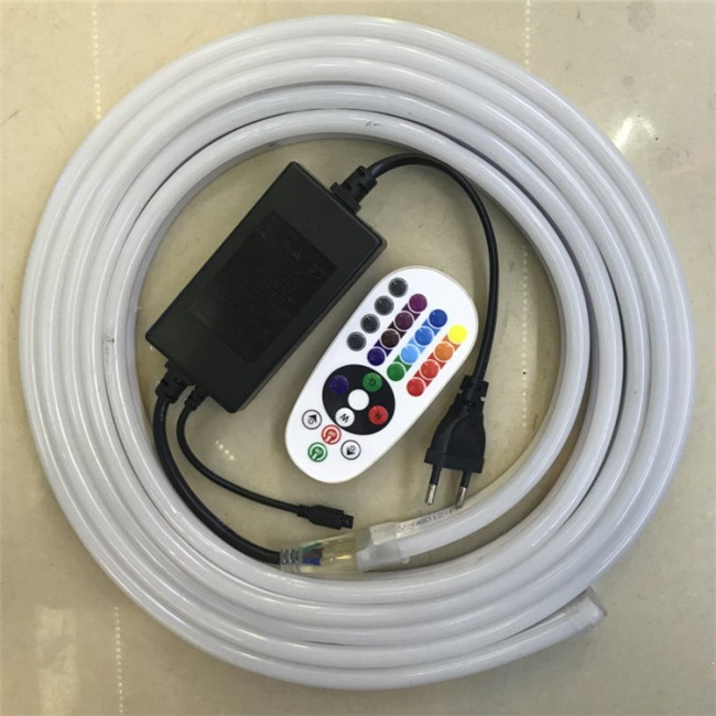 waterproof 50m flexible 15x25mm 220V 5050 RGB led neon flex light