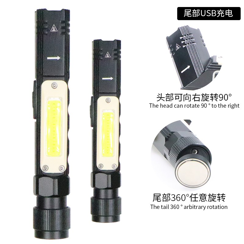 XML-T6+COB high power Portable 1000 Lumens Aluminum tactical zoomable USB LED flashlight Rechargeable, flash light, flashlights