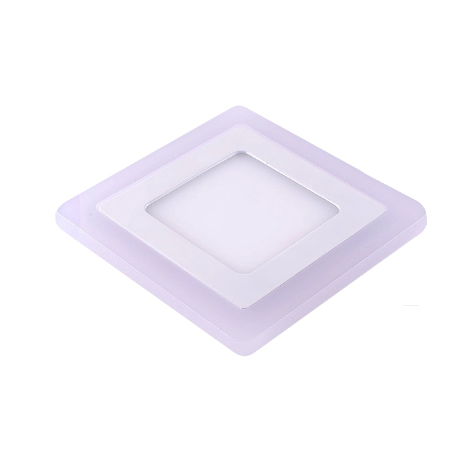 9w double color led flat square ceiling panel light