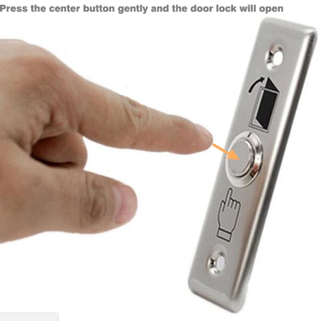 Stainless Steel switch Press to exit button for Hollow Door