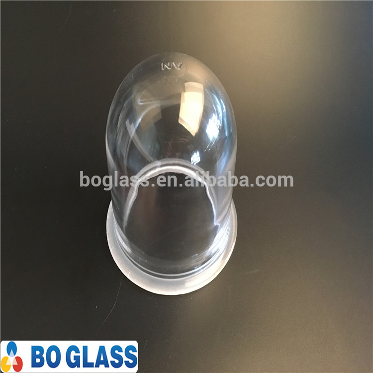 pressed explosion proof borosilicate clear glass dome for lighting