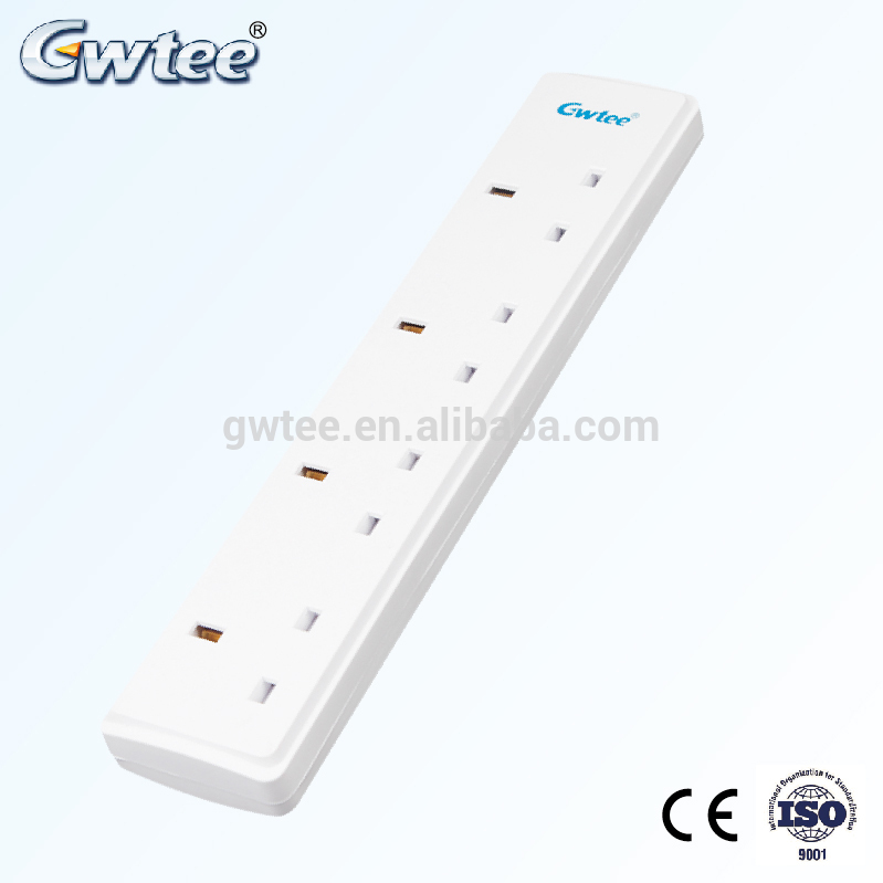 13a uk 3-pin smart plug power socket with shutter safety