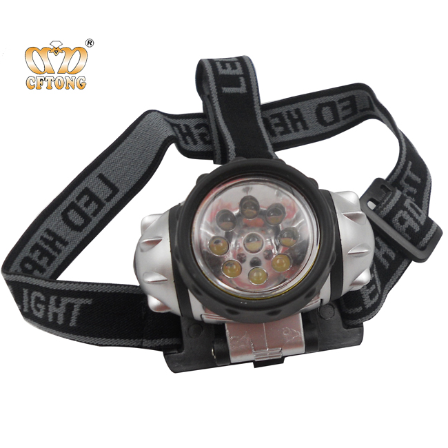 Hot Sale Portable Long Life 9 Led Headlight