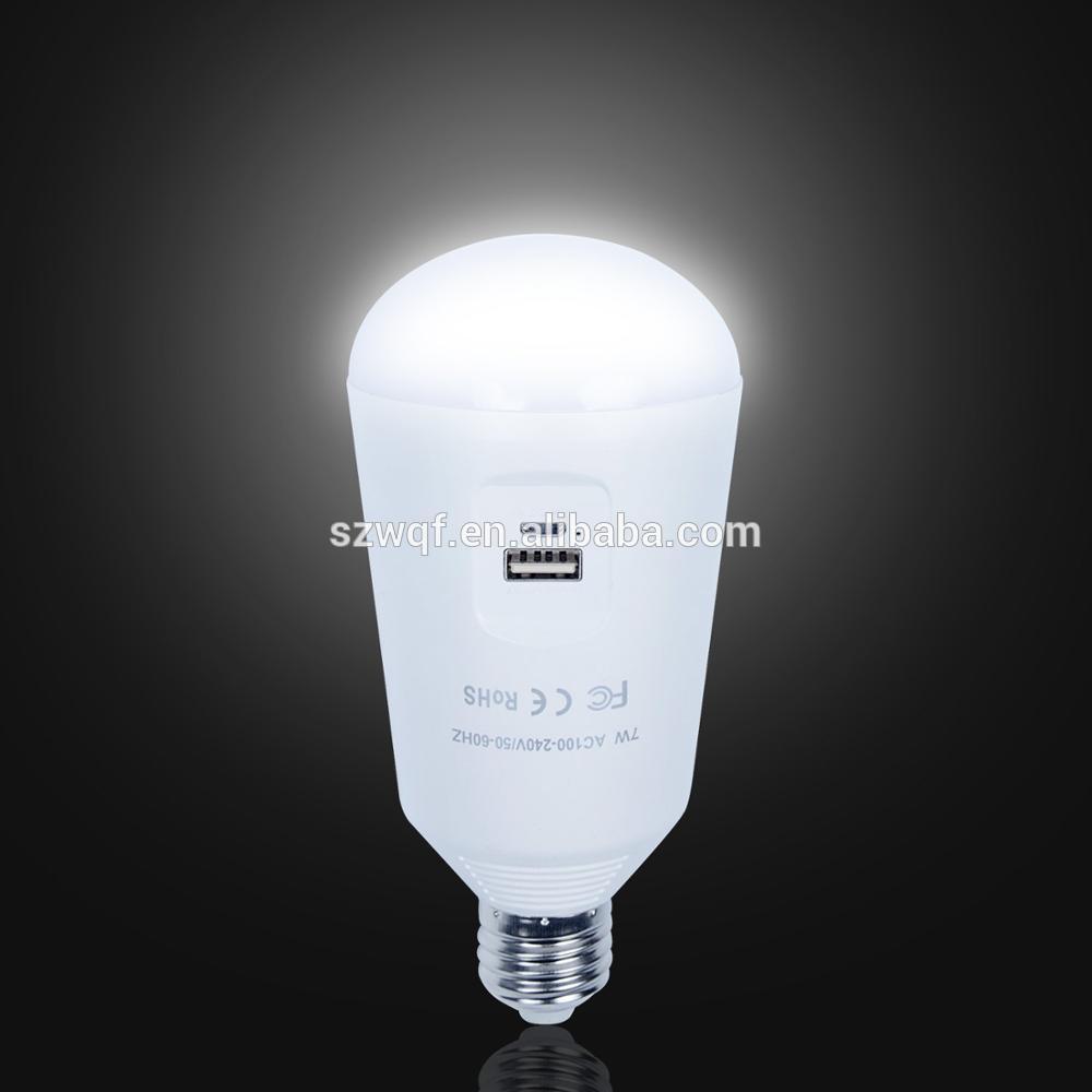 intelligent led emergency bulb e27 7w