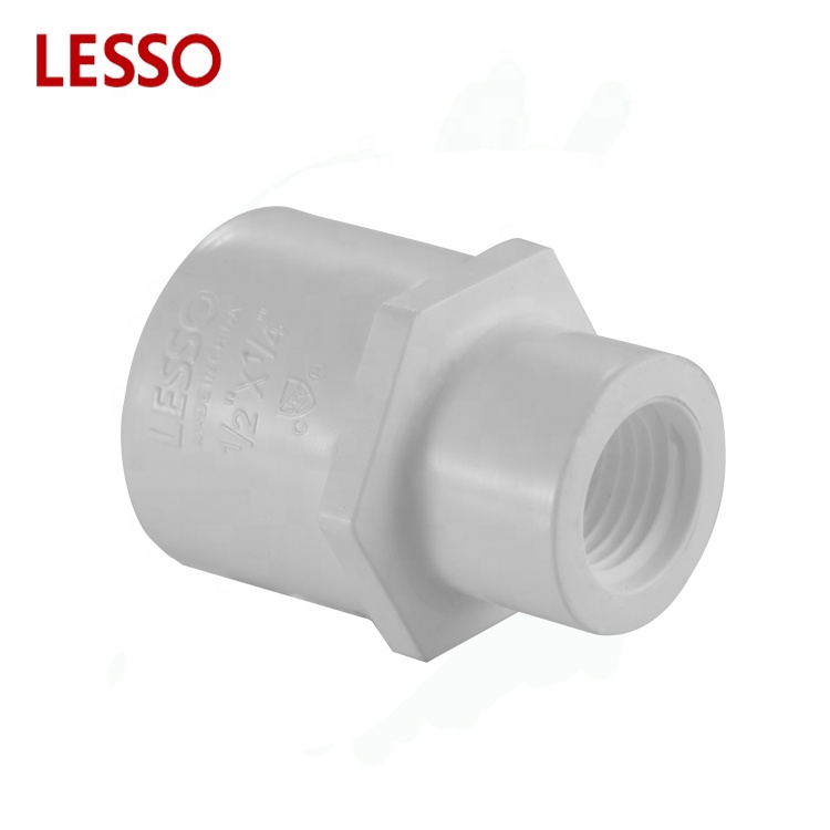 LESSO ASTM standard PVC SCH 40 Schedule 40 fittings adapter with thread