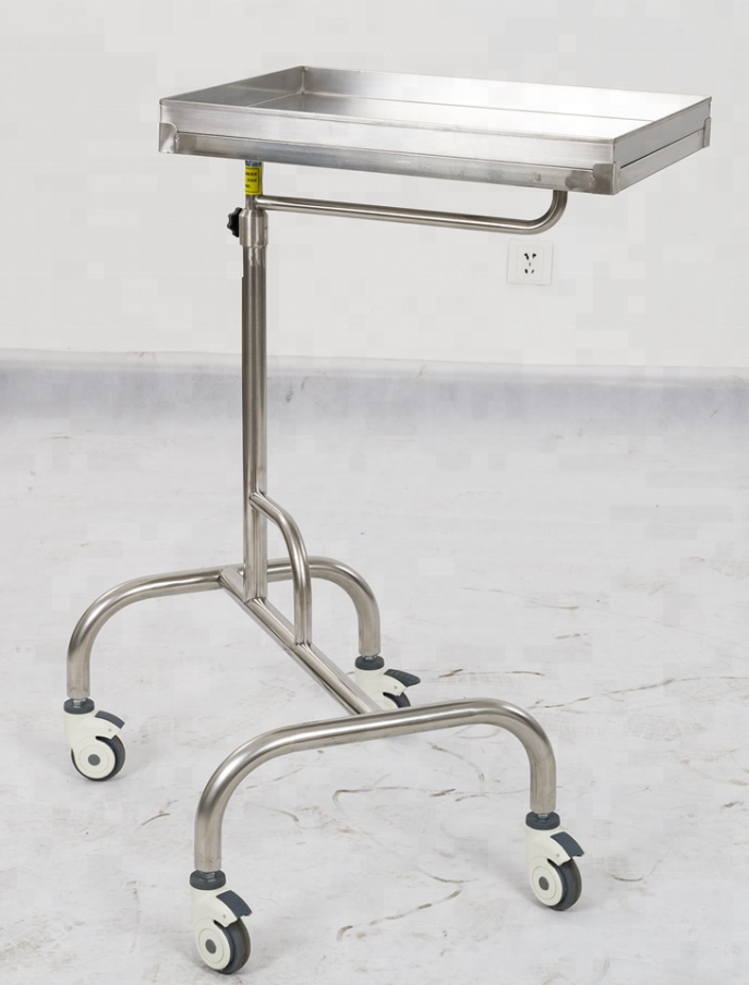 SS mayo table with antistatic castors