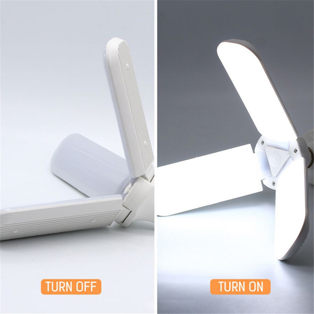 Newest E27 36W LED Folding Garage Light  light Wide pressure High intensity Constant Current Bulb Trifoil Foldable bulb