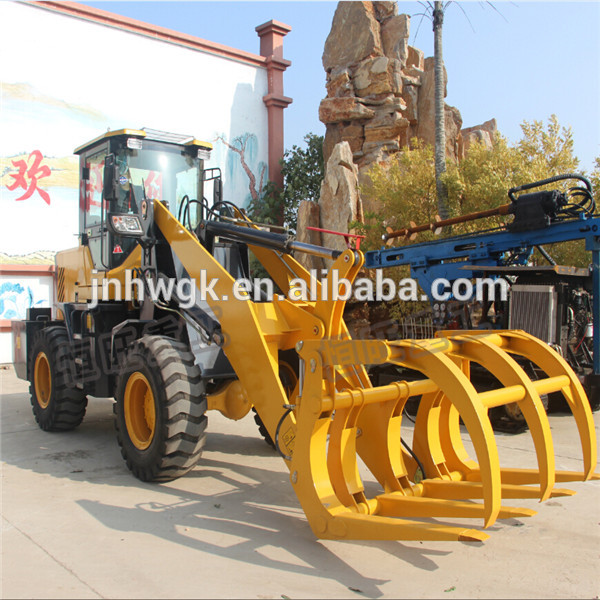 3tons wheel loader with CE certificate front loader wood grasper/grass grasper optional