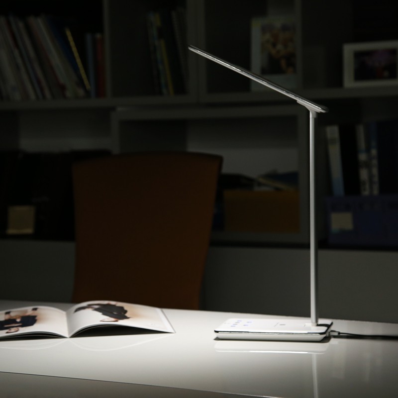 Foldable Portable LED Touch Dimming Control USB Output Port Desk Lamp