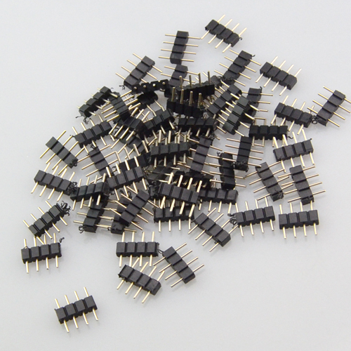 4pin RGB connector 4 pin needle male type double 4pin DIY small part for LED RGB 3528 and 5050 strip