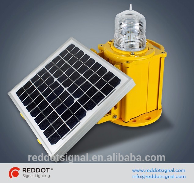 Low intensity solar powered aviation obstacle light/low intensity aircraft obstruction light