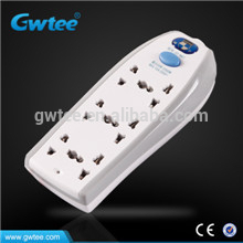 made in china universal 6 way outlet electric power strip