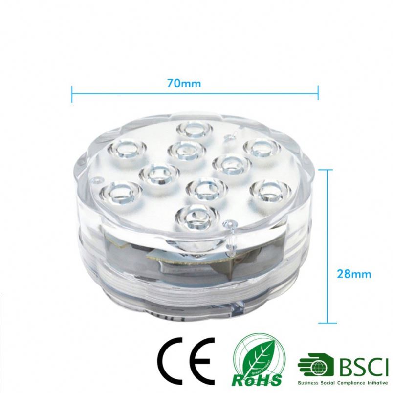 Round Submersible LED FloraLytes / LED Waterproof Vase Tea Light Candle