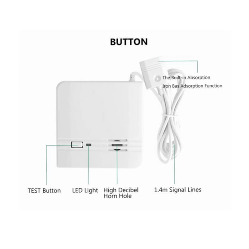 water leak alarm,anti leak-water detector, Independent 85dB Wireless Water Leak Security alarm for Home Kitchen Toilet Floor