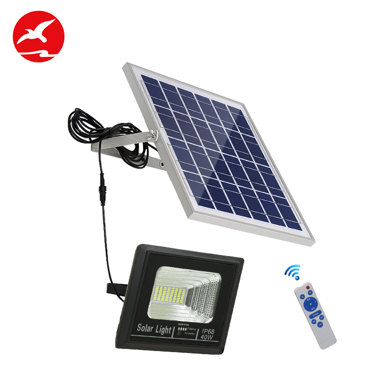 Zhongshan lighting high lumen light control dimmable waterproof ip65 10 20 30 40 50 100 watt solar led floodlight