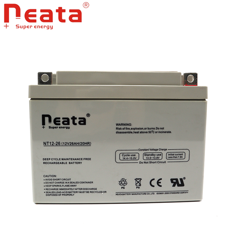 High quality Neata deep cycle 12v 26ah high current battery