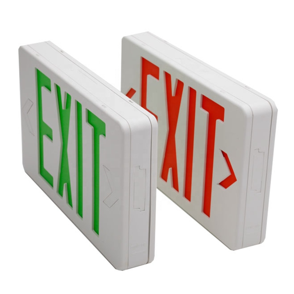 US standard  green/ red emergency light Dual-Voltage 120or 277 AC input Exit sign